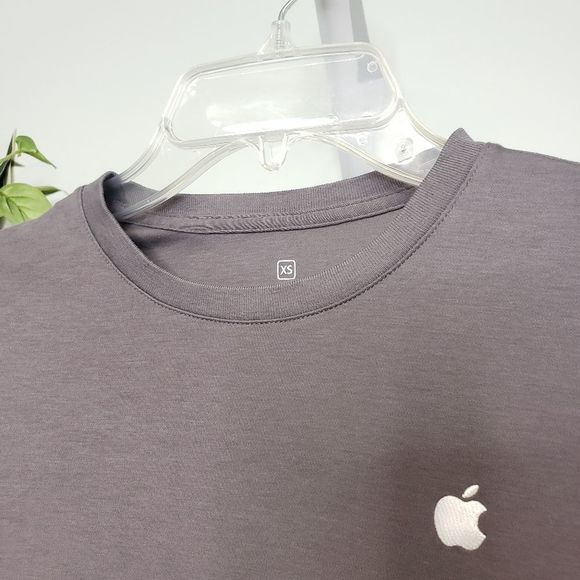 Apple Official Employee Gray and White Long Sleeve Tshirt Size XS - Picture 2 of 6